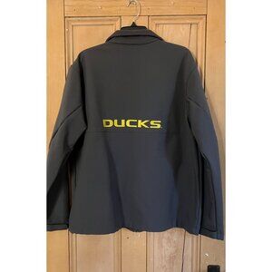 Columbia Mens Oregon Ducks Full Zip Fleece Lined Warm Jacket Size XL Gray SP EXC